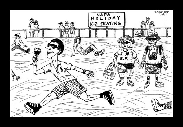 Editorial cartoon: Skating rink